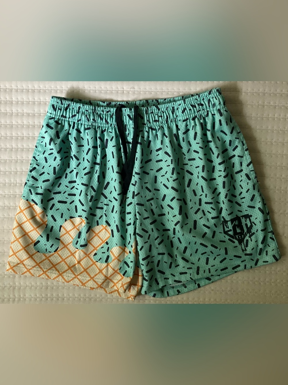 Baseball Lifestyle 101 Green Mint Ice Cream Shorts Men’s Medium Mesh 5” Inseam